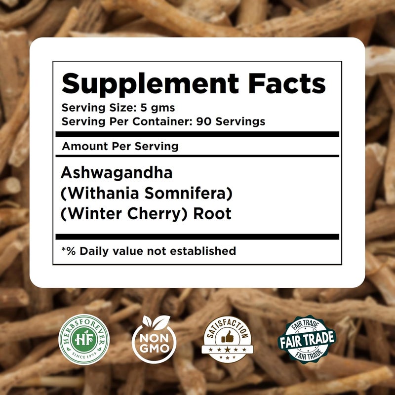 HerbsForever Ashwagandha Powder - Organic Indian Ginseng for Stress Relief and Muscle Health - 454 GMS - Image 4